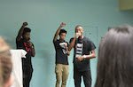 Photo of students performing during the Black Lives Matter Rally.