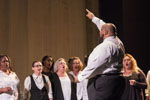 Robert Morton conducts singers at the Gospel Choir Concert